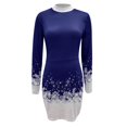 thumbnail image 3 of Women Long-sleeved Round Neck Christmas Printed Snowflake Christmas Party Dress Casual Fashionable for Christmas, 3 of 4