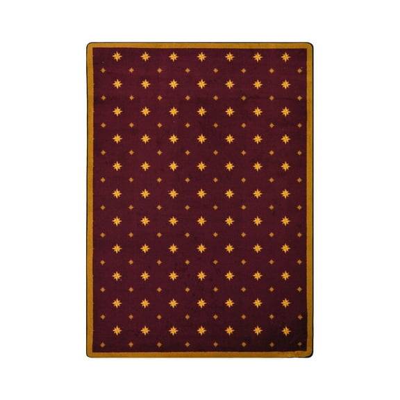 Walk of Fame 7'8" x 10'9" Area Rug In Color Burgundy