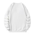 thumbnail image 4 of Chandail Décontracté pour Hommes, Manches Longues Col Rond avec Manches Contrastées, Style Sportif pour Course et Détente Blanc G, 4 of 4