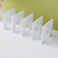 thumbnail image 2 of bestolf Modern Geometric Bookend Plastic Desktop Book Holder for Shelves Desk Multi-Purpose Organizer for Home Office School, 2 of 7