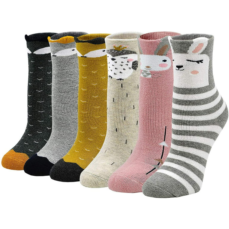 ZFSOCK Kids Toe Socks Cotton Five Finger Socks, Boys Toe Socks Girls  Novelty Socks Cute Animal Pattern Socks for Children 3-12 Years, 4 Pairs