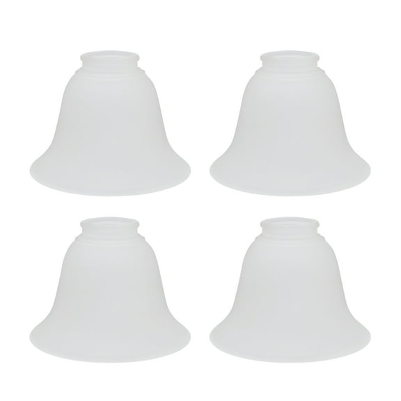 Aspen Creative 23023-4, Transitional Style Replacement Bell Shaped Frosted Glass Shade, 2 1/4" Fitter Size, 4 1/2" high x 6" diameter, 4 Pack