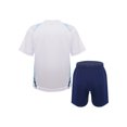thumbnail image 2 of Zaldita Kids Boys Football Uniform Soccer Jersey V Neck Short Sleeve T Shirt Tops with Drawstring White M, 2 of 7
