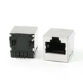 thumbnail image 1 of Conector hembra PCB RJ45 de 8 pines de montaje vertical 2 piezas, 1 of 1