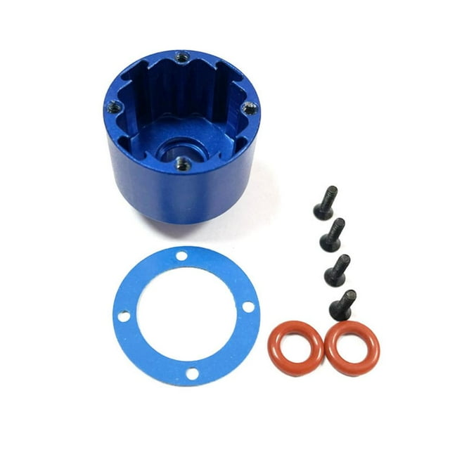 fastboy RCGOFOLLOW 2 Pcs Boîtier Différentiel Durable en Alliage d'Aluminium pour Boîtier Différentiel Rc 1/10 LOSI Baja Rey 4WD Pièce de Voiture Rc Bleu Foncé