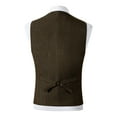 thumbnail image 4 of VBTAPA Men's Double-Breasted Suit Vest Business Casual Tops Herringbone Pattern Waistcoat for Wedding Tuxedos Coffee XXXL, 4 of 7