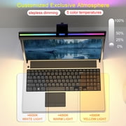 Monitor Light Bar, USB Eye-Care Dimmable Computer Lights Bar with RGB Backlight, Dual Light Reading Screen Lamp for Desk Office Home Game, 50 cm