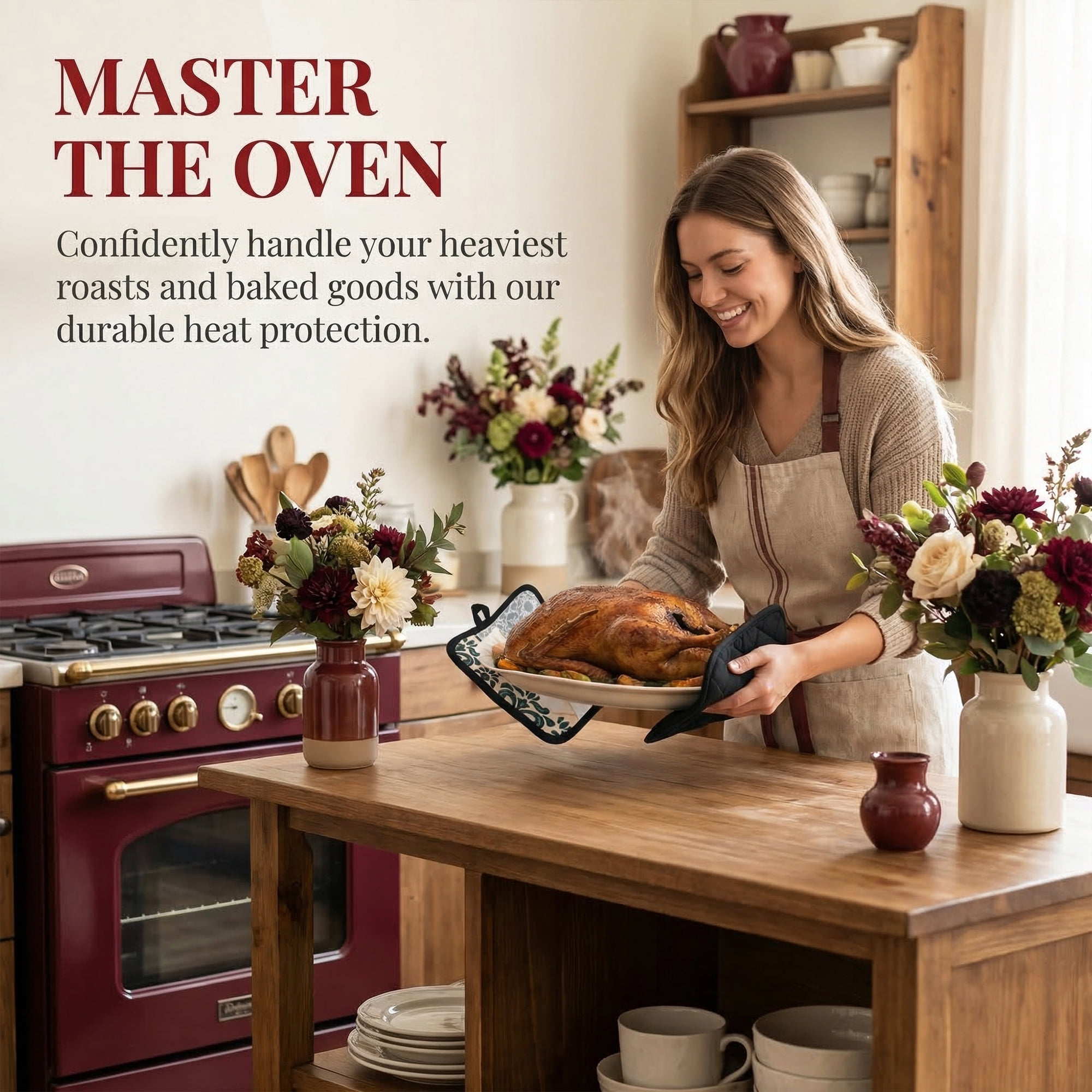 Unique Bargains 2 Pcs Pot Holders, Heat Resistant Trivets for Baking Winemaker 6.5"x7.9"