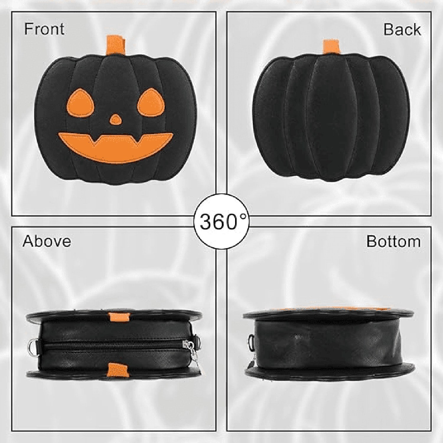 Halloween Pumpkin Crossbody Bag PU Leather Shoulder Purse for Women