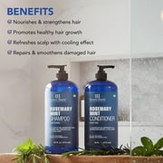Botanic Hearth Rosemary Mint Shampoo and Conditioner Set with Keratin, Sulfate & Paraben-Free Hair Care for Men and Women, 16 fl oz Each