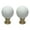 White - Pack of 2, variant on Royal Designs, Inc. Ceramic Sphere Lamp Finial for Lamp Shade, F-5052WH-2, Polished Brass, Pack of 2
