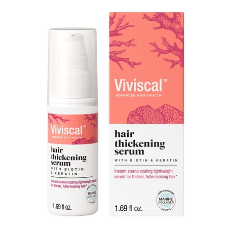 Viviscal Hair Thickening Serum, Leave-in Elixir for Thicker and Fuller Looking Hair, 1.69 fl oz