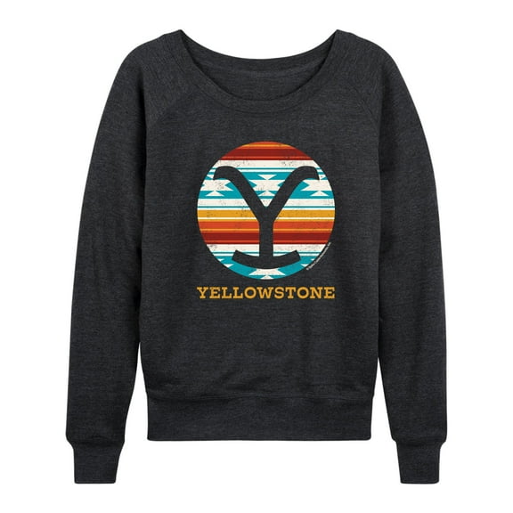 Yellowstone - Y Brand Western Blanket - Women's Lightweight French Terry Long Sleeve Shirt