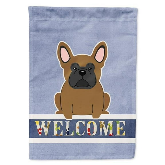 Caroline's Treasures BB5594GF French Bulldog Brown Welcome Flag Garden Size , Small, multicolor