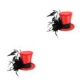 thumbnail image 1 of Ounissouiy Tocado de plumas vintage, sombrero de copa, boda, novia, mujer, vestido de lujo, negro 2piezas Negro, 1 of 1