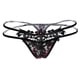 thumbnail image 2 of Braguitas de encaje sexy para mujer, tangas de cintura baja Negro, 2 of 9