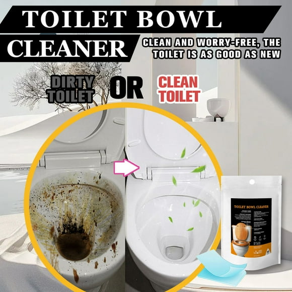 Toilet Cleaning Tablets, Automatic Toilet Bowl Cleaner for Urine Stain Remover and Deodorizer, 30 Count Long-Lasting Bleach Tablets, Rust & Limescale Cleaner, Septic Safe Drop-in Cleaner