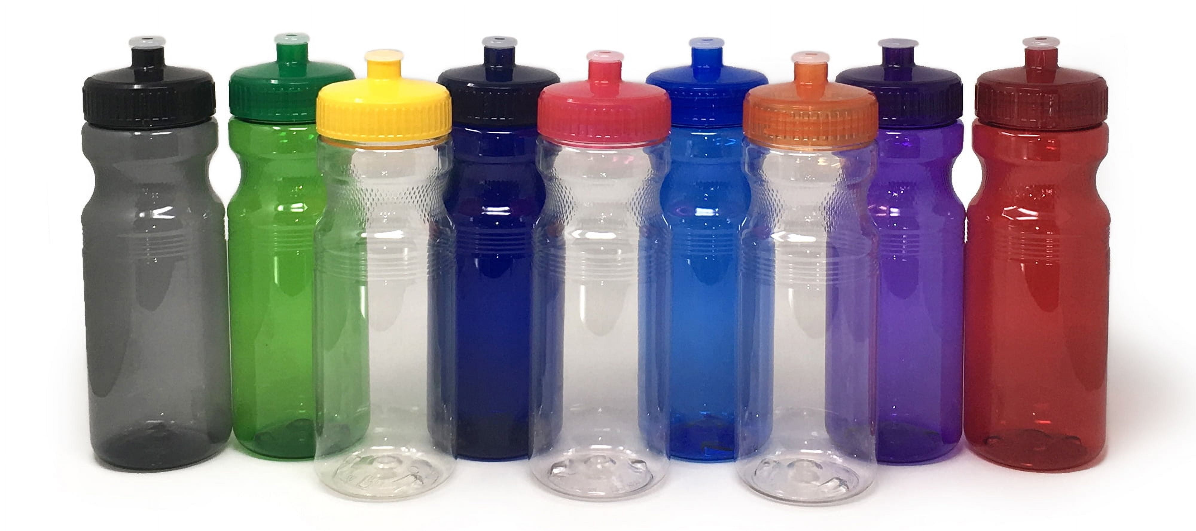 Rolling Sands BPA-Free 24 Fluid Ounce Blue Sports Water Bottles, Bulk 30 Pack, Made in USA