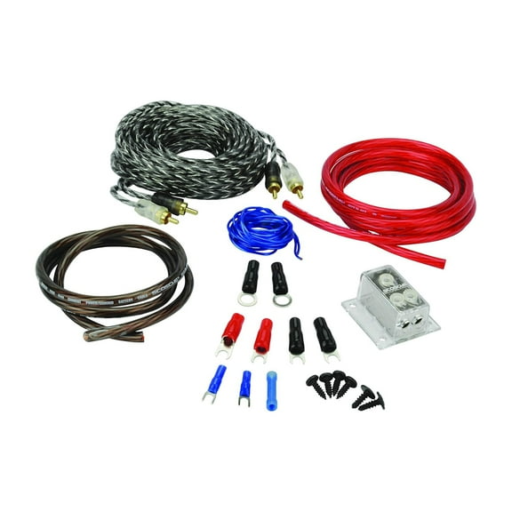 Scosche KDADCCF Hybrid OFC Power/Ground Cable Wiring Kit Dual Car Amp Twisted Pair Audio Cables