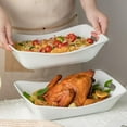 thumbnail image 4 of White Ceramic Serving Bowls with Handles, 1.5 Quart Large Set for Entertaining, 2 Pack, 4 of 8