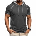 thumbnail image 2 of Hilenly Mens Short Sleeve Athletic Hoodie Lightweight Pullover Sweatshirt Hooded Workout Shirts for Gym, 2 of 9