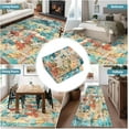 thumbnail image 4 of Memoryfield Washable Abstract Runner Rug, 2' x 6' Boho Living Room Bedroom Rug Modern Non-Slip Non-Shedding Low Pile Throw Rug for Dining Room Home, Blue, 4 of 5