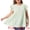 Green, variant on Women's Plus Women's Gingham Top 1950s Crew Neck Flare Short Sleeve Blouse 1X Blue
