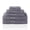 Gray, variant on Honeycomb 100% Combed Cotton 500GSM Solitaire Border 6-Piece Towel Set Charcoal