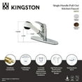 thumbnail image 4 of Kingston Brass KB705 Single-Handle 1-or-3 Hole Deck Mount Pull-Out Sprayer Kitchen Faucet in Oil Rubbed Bronze, 4 of 4