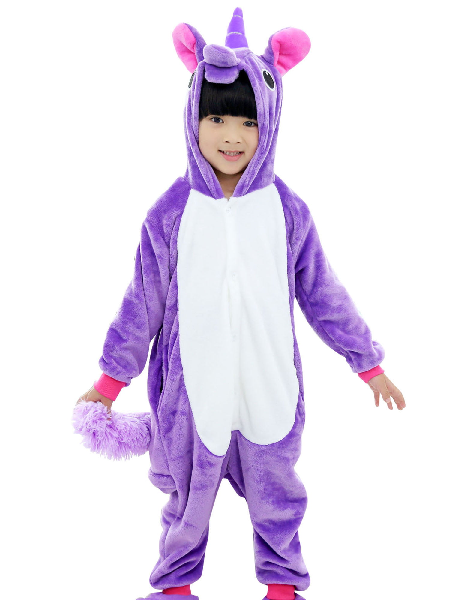 CADong Children Unicorn Cosplay Unisex Toddler Flannel Animal Novelty Pyjamas Nightwear Costumes Halloween 