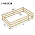 thumbnail image 4 of Jopath Twin Size Floor Bed, Montessori Floor Bed with Fence, Wood Montessori Floor Bed for Kids Girls Boys (Natural), 4 of 9