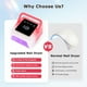 thumbnail image 2 of Lámpara LED UV para uñas Meremit, 108 W, recargable, con 36 perlas, 2 of 7