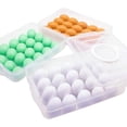thumbnail image 3 of Huevera, bandeja para huevos rellenos de 3 capas con tapa, caja dispensadora para 60 huevos con asa, 3 of 8
