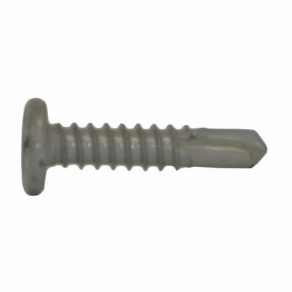 Teks Drill Screw,Pan,#12,Gray Spex,1"L,PK500 1575553