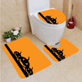 thumbnail image 1 of ABPHQTO Calabaza Hallowen Juego de alfombras de baño de 3 piezas Alfombra de baño Alfombra de contorno y tapa de inodoro, 1 of 2