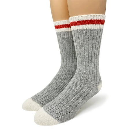 

Warrior Alpaca Socks - Red Stripe Throwback Alpaca Socks for Men and Women