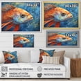 thumbnail image 4 of Designart "Subaquatic Fish Dreams II" Animal Fish Floater Framed Wall Art Living Room, 4 of 5
