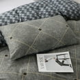 thumbnail image 2 of 3 Piece Duvet Cover and 2 Pillowcases- Grey Grid Printed, King Size 90" x 104", 2 of 5