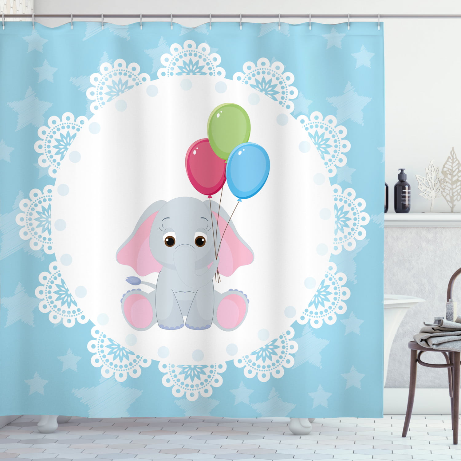 Details about   Chubby Cartoon Unicorn Shower Curtain Bathroom Curtain 12 Hooks 70in 