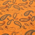 thumbnail image 5 of Superior Paisley Flannel Cotton Duvet Set, California King, Pumpkin, 5 of 8