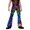Multicolour*, variant on RUTAYY Men's Pants Rainbow Sequins Dot Print Button Fly Multi Pocket Flared Full Length Casual Trousers