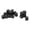 Black, variant on YAHHU 20 Pcs White 16mm Blank Plastic Dice Round Corner Teaching Toys for Board Games DIY