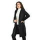 thumbnail image 2 of Abrigo largo de cuello Mao Roman Fashion /Juvenil, 3011 (Negro) negro M, 2 of 5