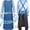 Blue, variant on DOVACKA 43" Heavy Duty Vinyl Waterproof Apron, Anti-Tear, Thicker Cross Back Adjustable Dishwasher Apron, Black for Restaurant Dishwashing Butcher Lab Work Dog Grooming