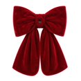 thumbnail image 2 of Velvet Bows for Christmas Tree for Wreaths Indoor Outdoor Easy Hanging for Window Stairs Porch Xmas Decoration Party Supplies Car Bow Wine, 2 of 7