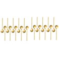 thumbnail image 1 of Cucharas de café expreso de acero inoxidable, 20 unidades, cucharillas para café, azúcar, postres, pasteles, helados, sopas, antipastos (doradas), 1 of 7