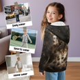 thumbnail image 6 of Psesaysky Little & Big Boys Full Zip Up Hoodie Grey Wolf Print Hoodies Jacket for Boy, Kids Long Sleeve Hooded Fashion Sweatshirt, Size M, 6 of 7