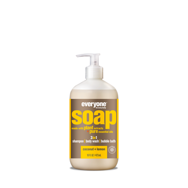 Everyone Coconut & Lemon 3in1 Soap Moisturizing Shampoo Body Wash