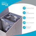 thumbnail image 2 of BIRDROCK HOME Cesto para la colada con tapa | Bolsas Extraíbles para Clasificar Ropa | Cesta de lavandería seccionada para dormitorio y baño | Contenedor de almacenamiento plegable con tapa | Doble, g, 2 of 5