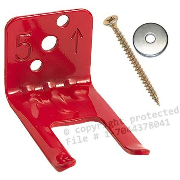 1 - Fire Extinguisher Bracket, Amerex Fork Style, Wall Hook, Mount, Hanger for a 2 1/2 to 5 Lb. Fire extinguishers, Universal for all Extinguishers with Valve Body Slots